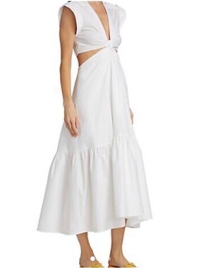 open lace back dress ALC Women's Renzo II Satin Pleated Dress  Saint Bernard